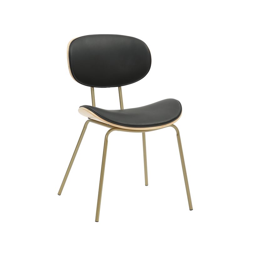 3397704837283-Chaise Visiteur THESEE - 4 pieds - bois multiplis imitation chêne clair et polyuréthane -P_405154173_2-1