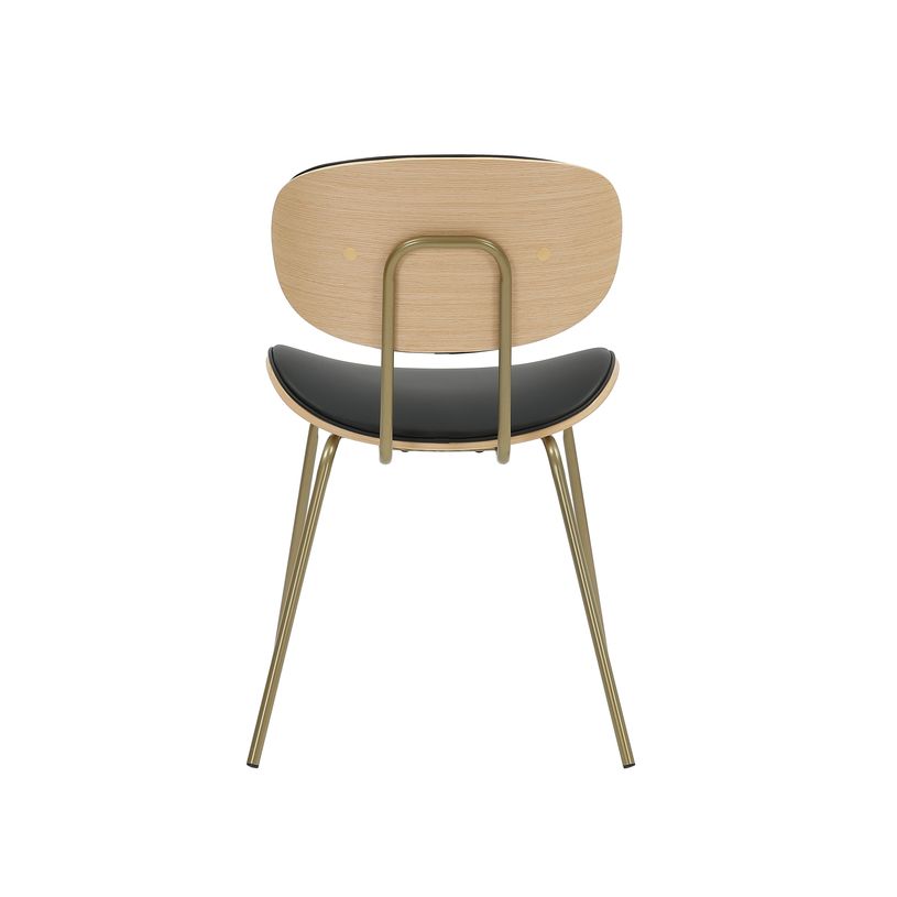 3397704837283-Chaise Visiteur THESEE - 4 pieds - bois multiplis imitation chêne clair et polyuréthane -P_405154173_5-4