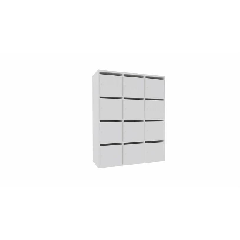 3617350005981-Vestiaire CAMILLE 12 cases - fermeture à clef - H149,1 x L120 x P43,2 cm - corps blanc ne-P_405155126_1-0