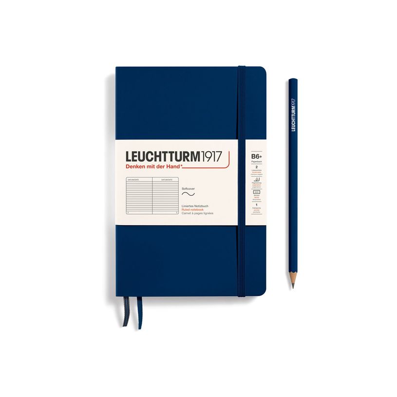 4004117538834-Leuchtturm1917 - Carnet de notes souple B6+ - ligné - bleu marine-P_405155279_1-0