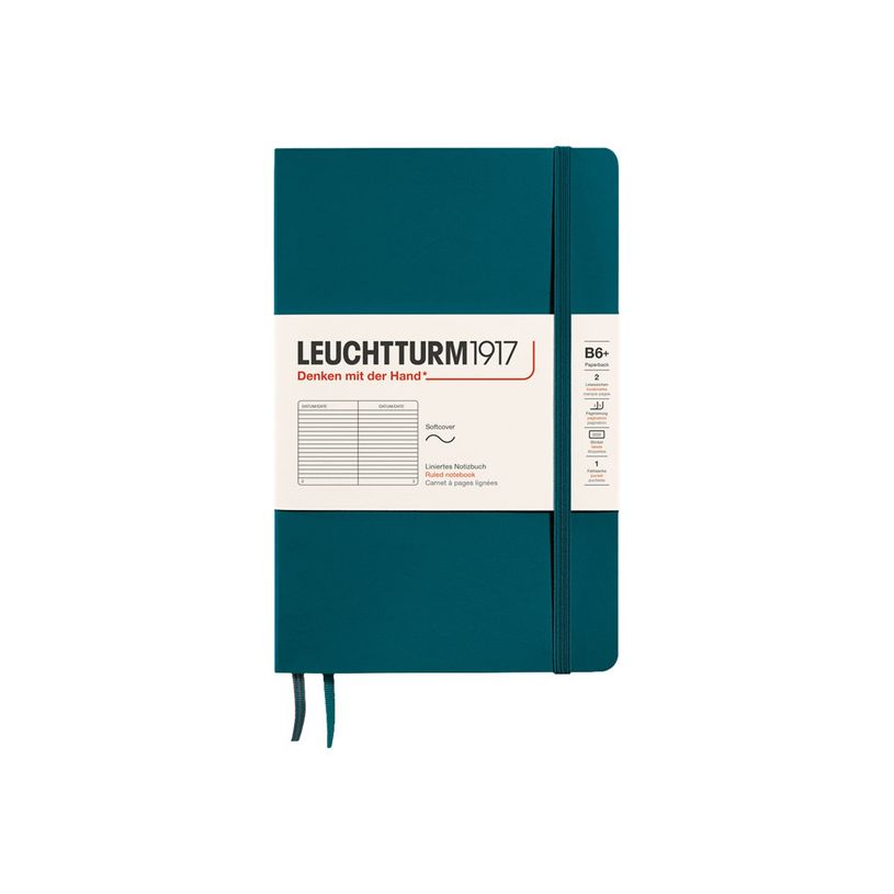 4004117551741-Leuchtturm1917 - Carnet de notes souple B6+ - ligné - bleu pétrole-P_405155280_1-0