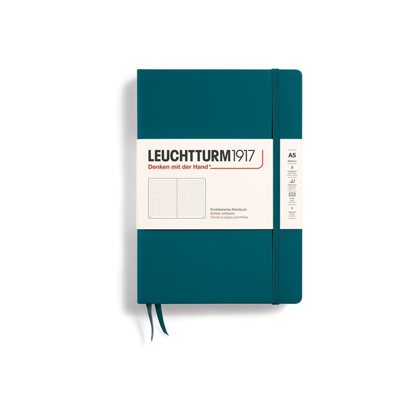 4004117551918-Leuchtturm1917 - Carnet de notes rigide A5 - pointillés - bleu pétrole-P_405155330_1-0