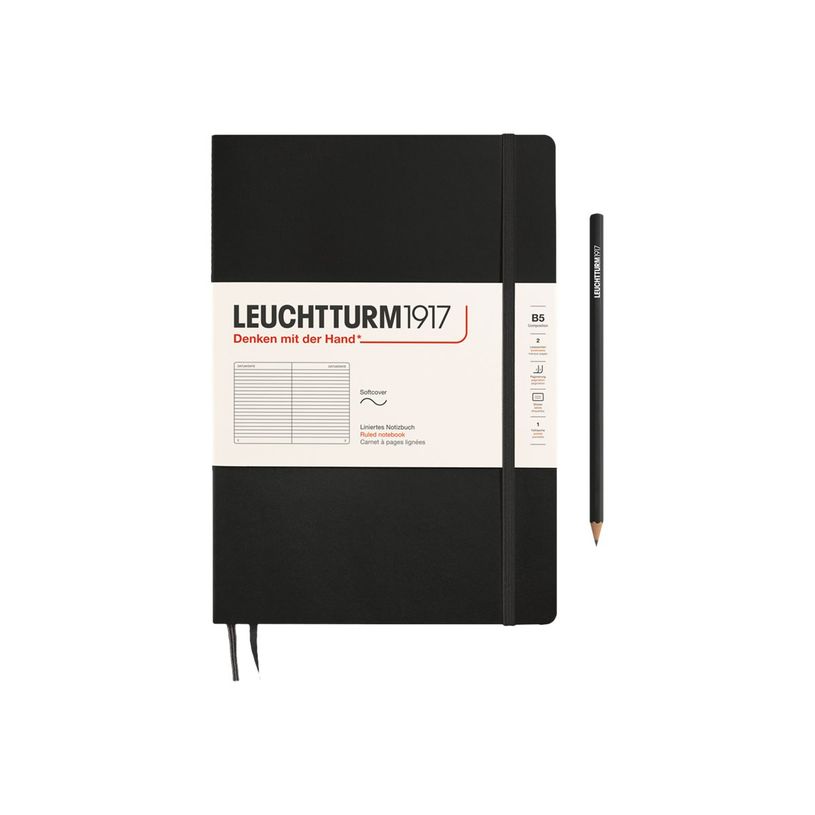 4004117468308-Leuchtturm1917 - Carnet de notes souple - composition B5 - ligné - noir-P_405155377_1-0