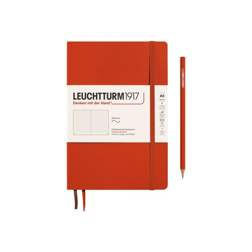 4004117626043-Leuchtturm1917 - Carnet de notes souple A5 - pointillés - rouge-P_405155398_1-0