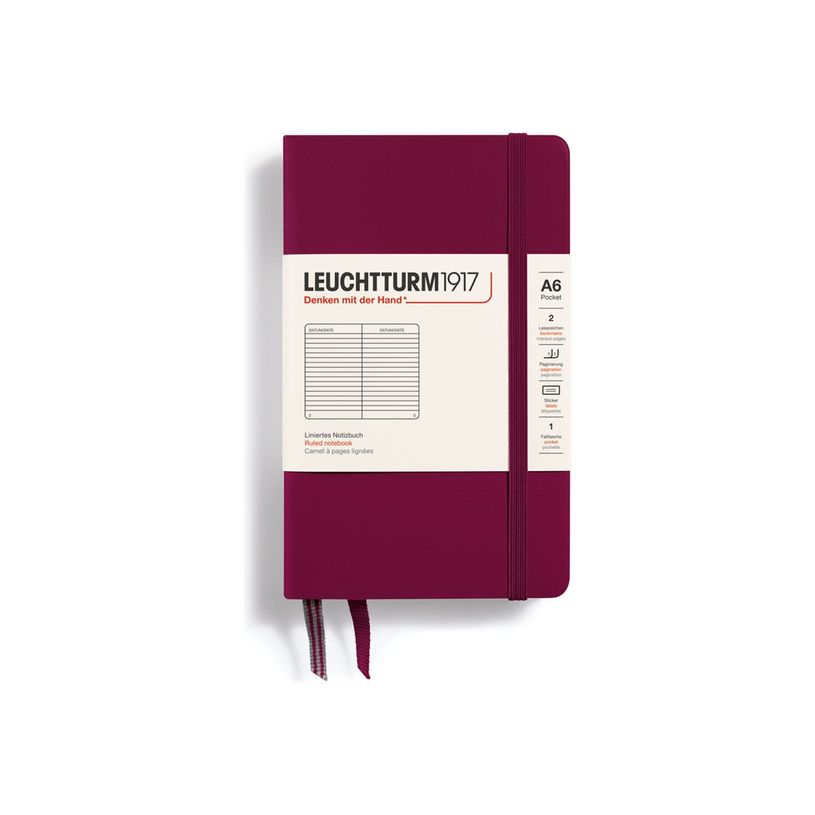 4004117551949-Leuchtturm1917 - Carnet de notes rigide A6 - ligné - bordeaux-P_405155421_1-0