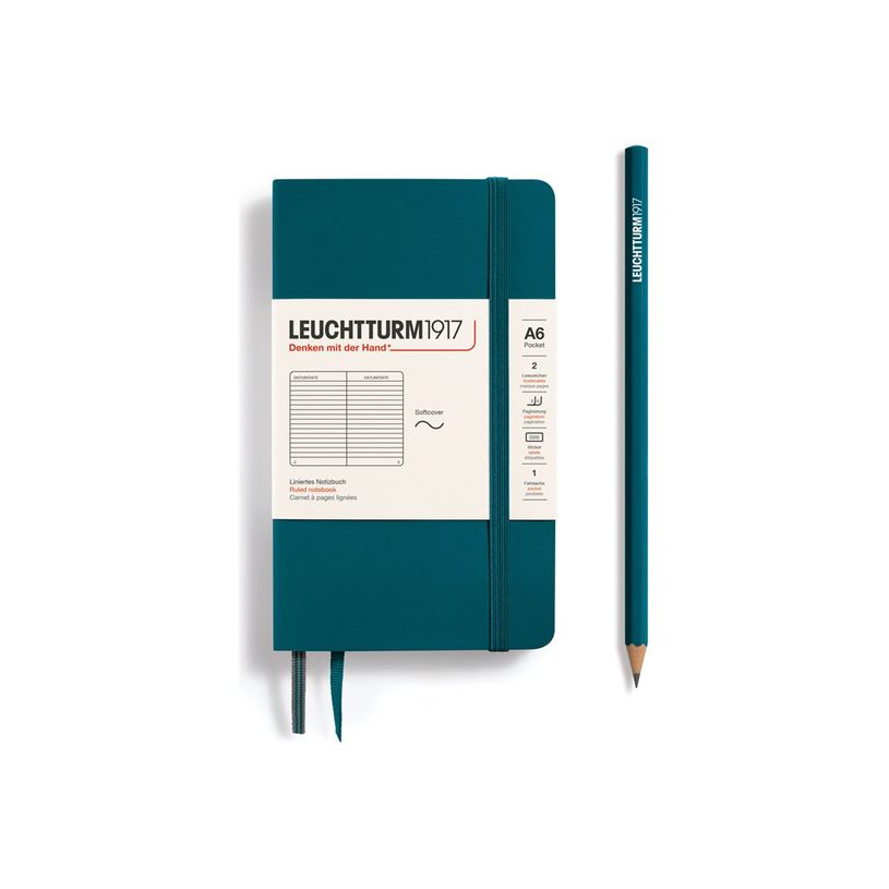 4004117582967-Leuchtturm1917 - Carnet de notes souple A6 - ligné - bleu pétrole-P_405155445_1-0
