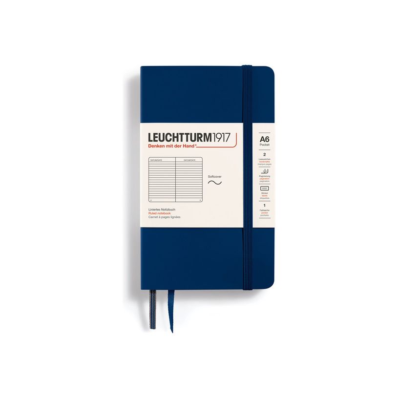 4004117468360-Leuchtturm1917 - Carnet de notes souple A6 - ligné - bleu marine-P_405155447_1-0