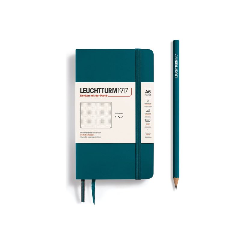 4004117583063-Leuchtturm1917 - Carnet de notes souple A6 - pointillés - bleu pétrole-P_405155454_1-0