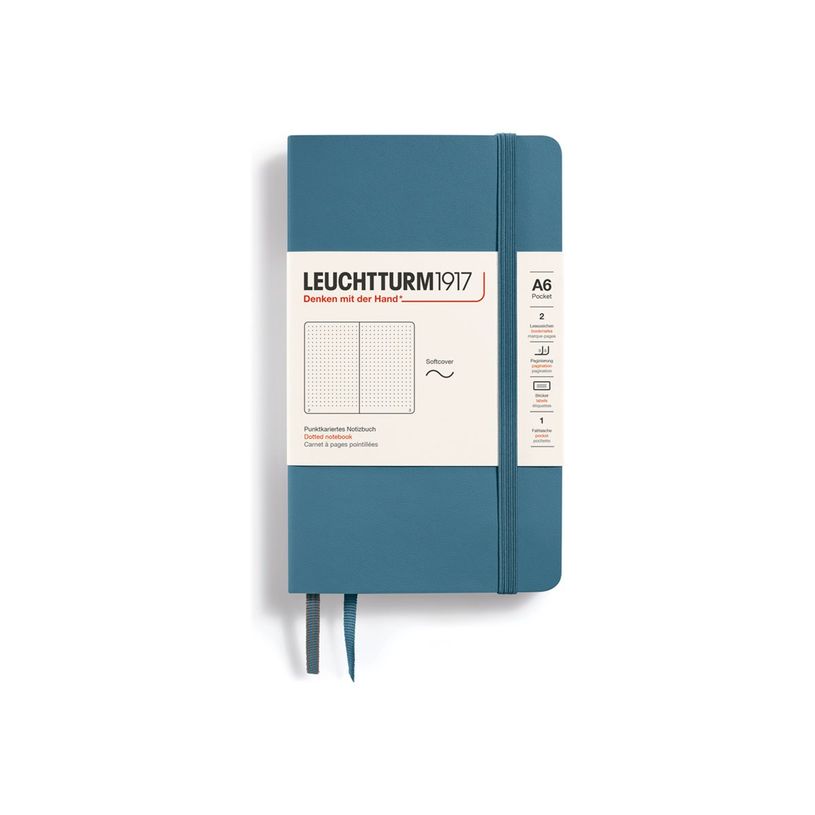 4004117610912-Leuchtturm1917 - Carnet de notes souple A6 - pointillés - bleu acier-P_405155455_1-0