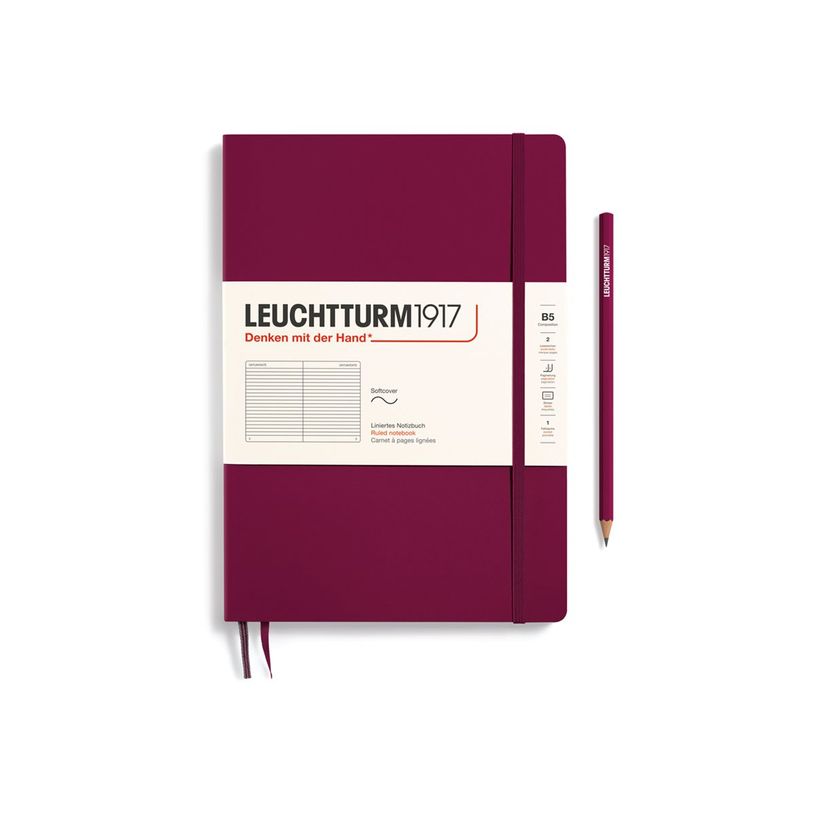 4004117551680-Leuchtturm1917 - Carnet de notes souple - composition B5 - ligné - bordeaux-P_405155492_1-0
