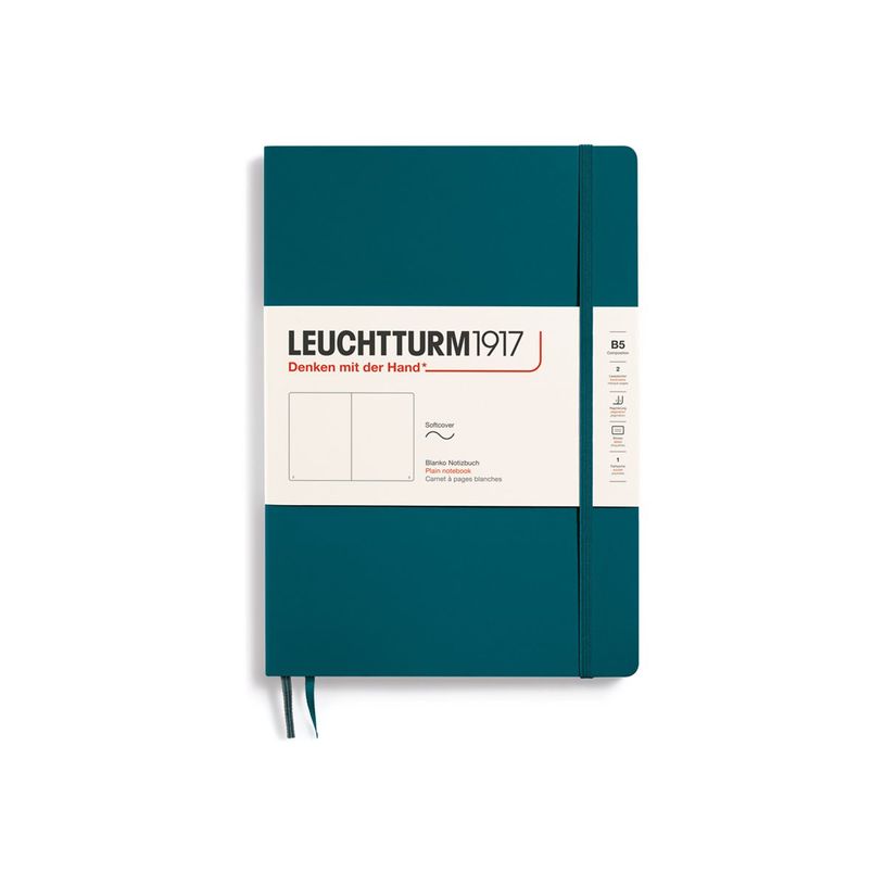 4004117551710-Leuchtturm1917 - Carnet de notes souple - composition B5 - uni - bleu pétrole-P_405155501_1-0