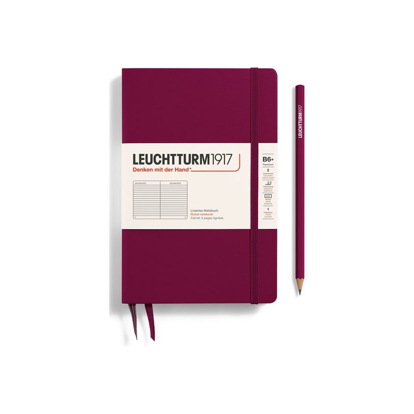 4004117635496-Leuchtturm1917 - Carnet de notes rigide B6+ - ligné - bordeaux-P_405155520_1-0
