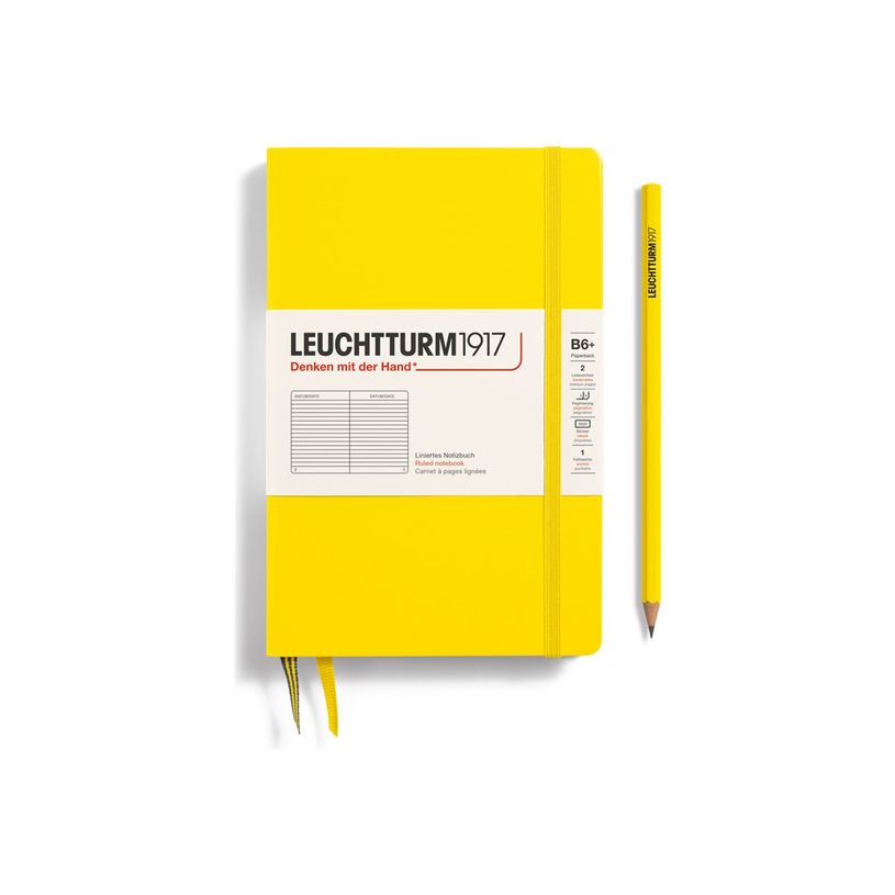 4004117635557-Leuchtturm1917 - Carnet de notes rigide B6+ - ligné - jaune citron-P_405155521_1-0