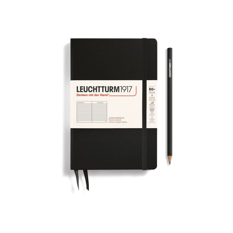 4004117635700-Leuchtturm1917 - Carnet de notes rigide B6+ - ligné - noir-P_405155523_1-0