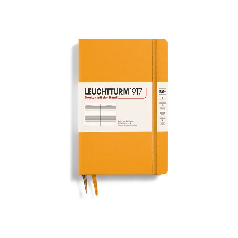 4004117635526-Leuchtturm1917 - Carnet de notes rigide B6+ - ligné - orange-P_405155524_1-0