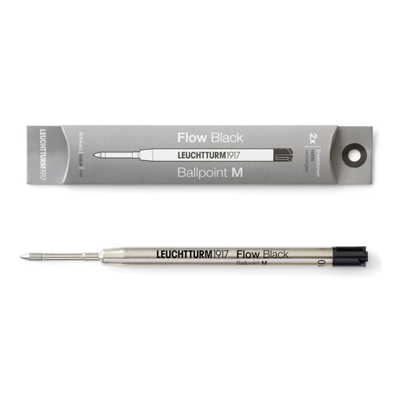 4004117595462-Leuchtturm1917 - Pack de 2 recharges pour stylo à bille Drehgriffel - noir - flow M-P_405155572_1-0