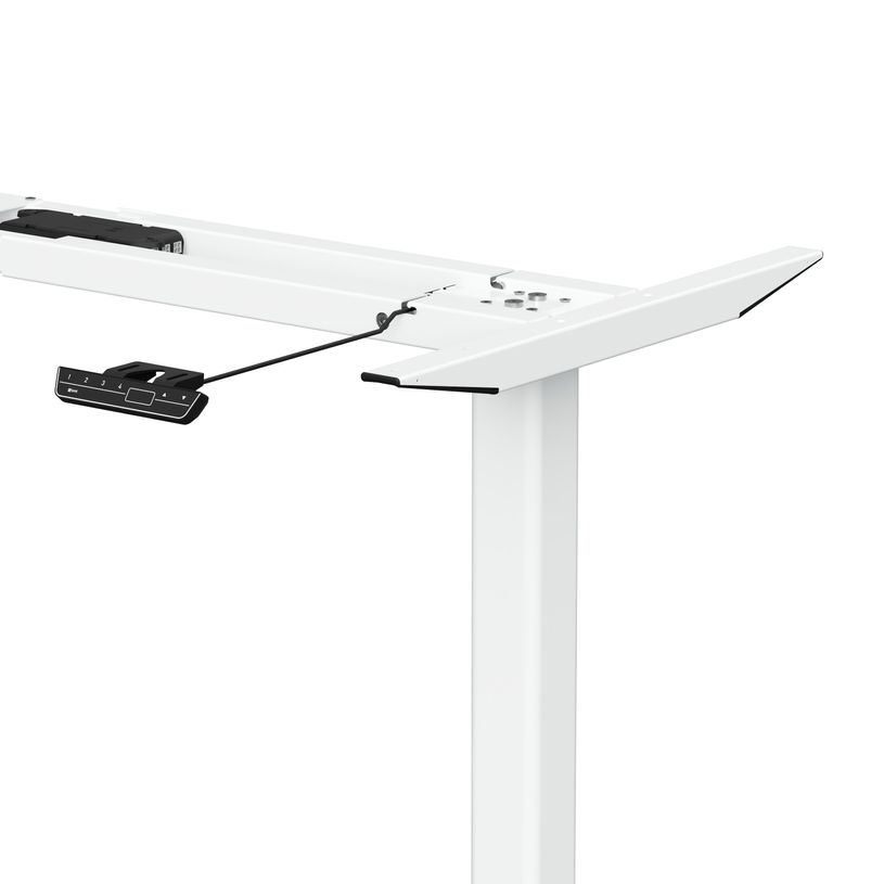 3760350286130-Bureau électrique VICTOR - L160x80cm - Pieds blancs - plateau chêne massif-P_405156028_4-3