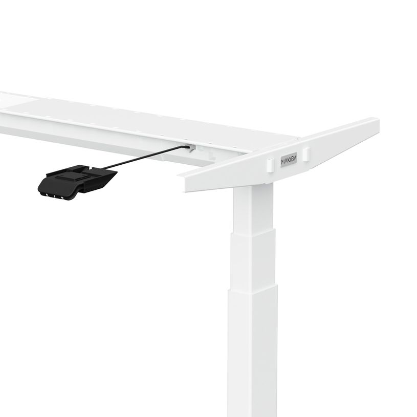 3760350282583-Bureau électrique UGO - L180x80cm - pieds blancs - plateau chêne massif-P_405156104_6-5