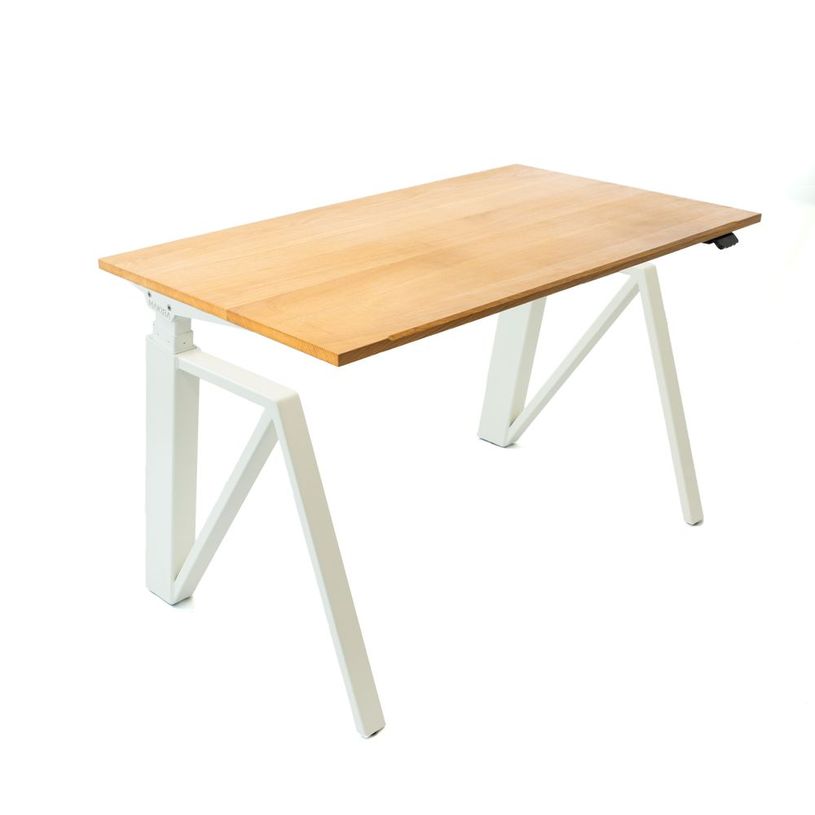 3760350283207-Bureau électrique THEODORE - L180x80cm - Pieds blanc - plateau chêne de fil-P_405156138_1-0