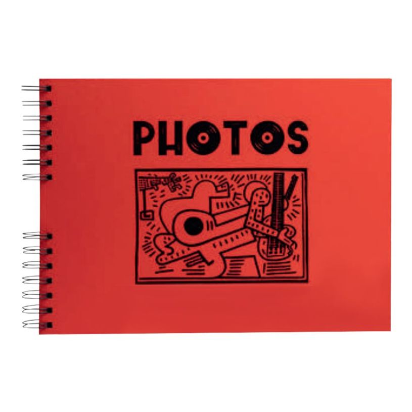 3130630167839-Exacompta Musicart - Album photo spiralé - 50 pages - 32 x 22 cm - rouge-P_405156845_4-0
