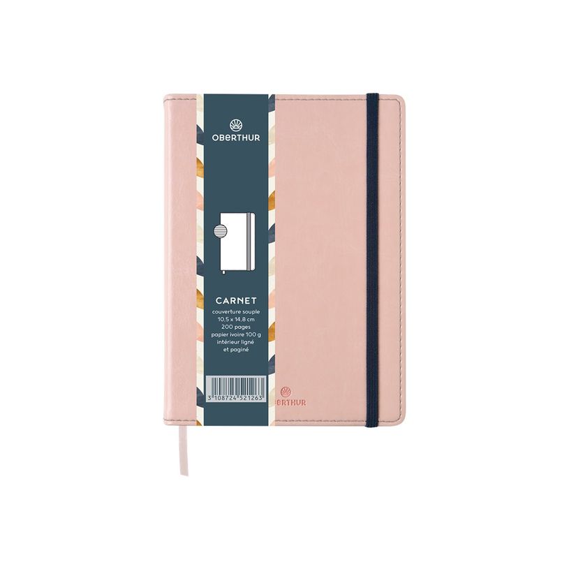 3664447151670-Oberthur Carmen - Carnet de notes souple ligné - A6 - 160 pages - blush-P_405157007_6-0