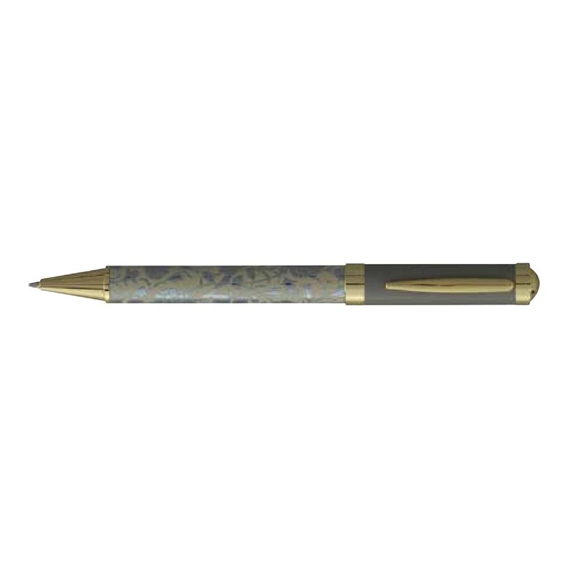 3219918252730-Enzo Varini Palazzo Maiolica - Stylo à bille - fond beige motif argenté-P_405157344_1-0