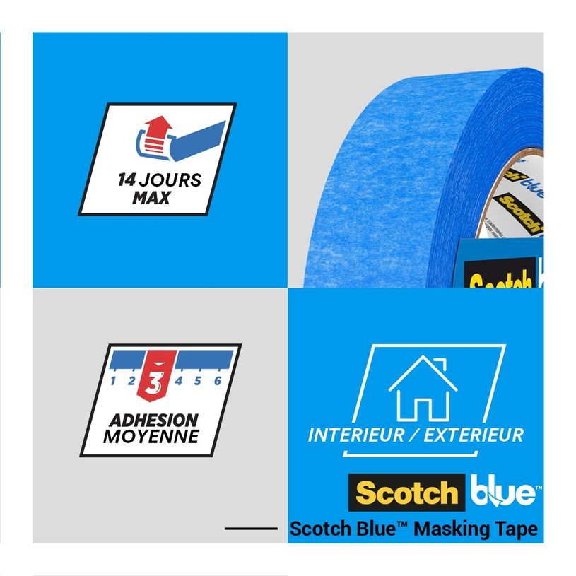4064035070335-Scotch blue - Ruban de masquage Multi Surfaces - 36 mm x 41 m - 1 Rouleau/Emballage-P_405157899_6-5