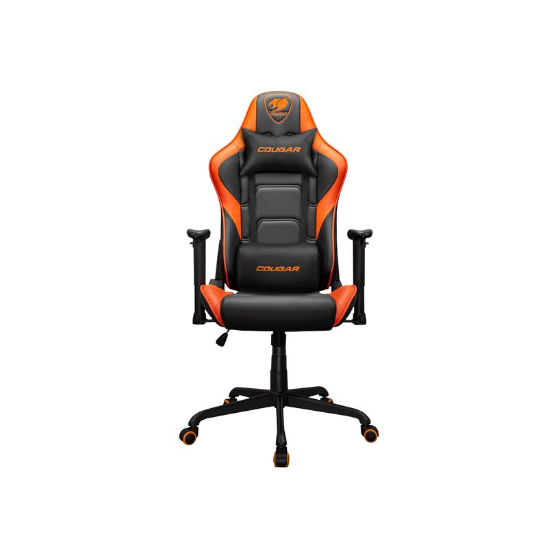 4710483775512-Fauteuil gamer ARMOR Elite - accoudoirs réglables - appui-tête intégré - Noir/orange-P_405160586_1-0