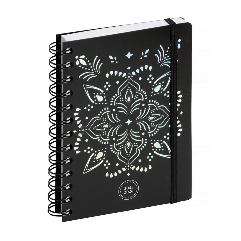 3660942084116-Agenda à spirale Shiny - 1 jour par page - 12 x 17 cm - fleurs - Exacompta-P_405161256_1-0