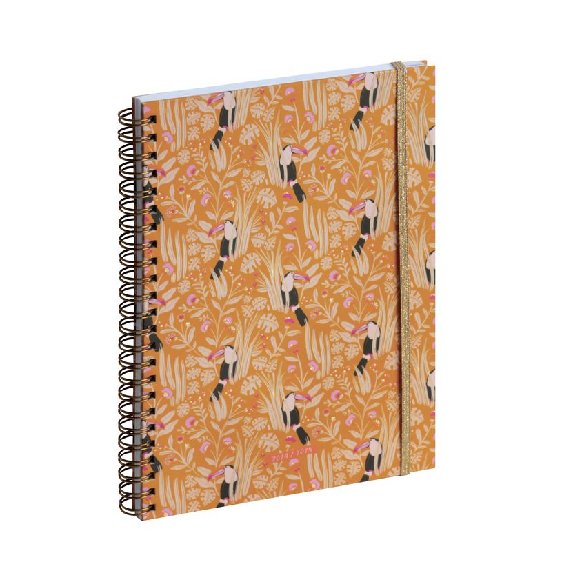 3660942084796-Agenda de bureau spiralé Color Design - 1 semaine sur 2 pages - 15 x 21 cm - toucan - Exa-P_405161280_1-0