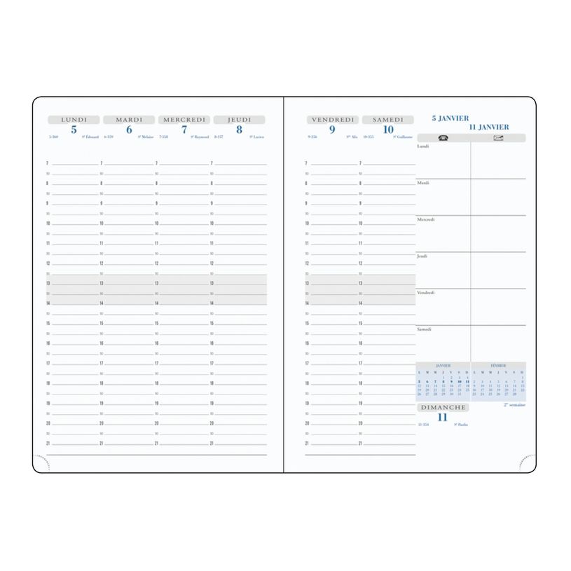 3660942084871-Agenda de bureau Elise - 1 semaine sur 2 pages - 15 x 21 cm - rose - Exacompta-P_405161288_2-1