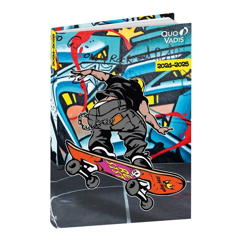 3371010511525-Agenda Graffiti - 1 jour par page - 12 x 17 cm - skate - Quo Vadis-P_405161445_1-0
