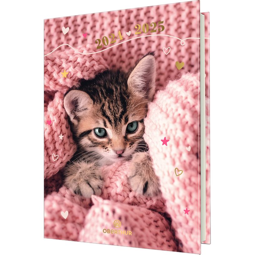 3664447168036-Agenda Chaton tendre - 1 jour par page - 12,5 x 17,5 cm - Oberthur-P_405161997_1-0