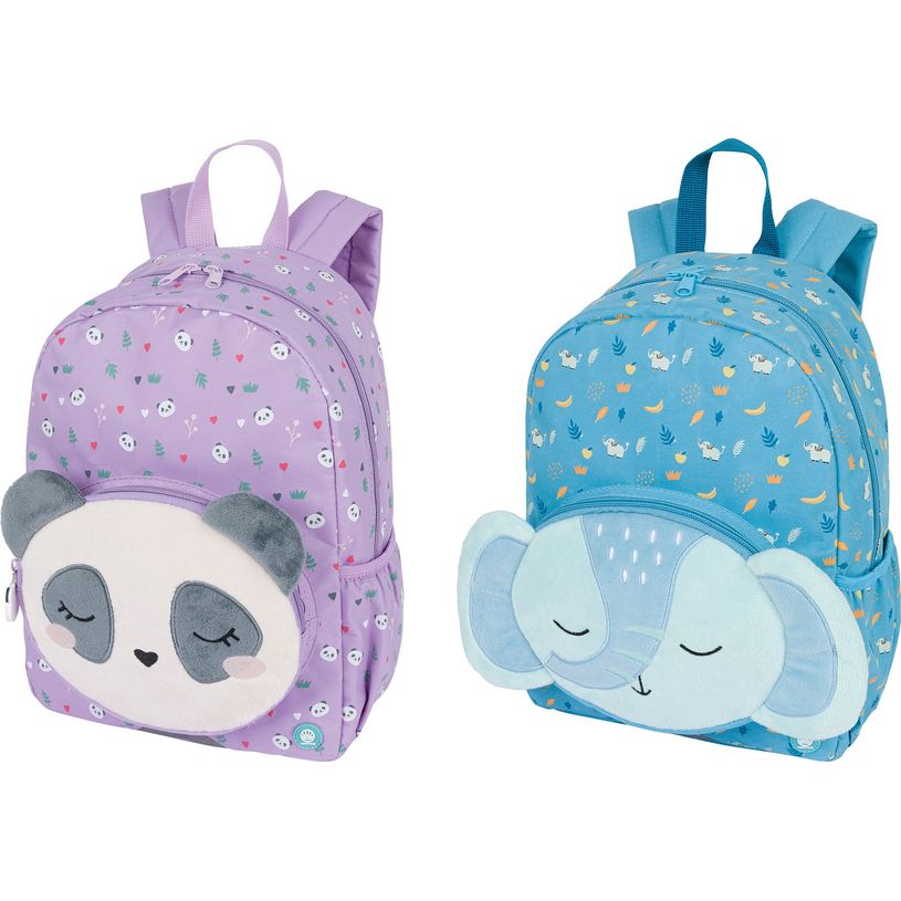 3664447172323-Sac à dos maternelle Doudou - 1 compartiment - éléphant ou panda - Oberthur-P_405162317_3-2