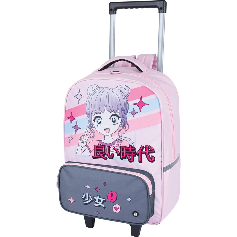 3664447173481-Sac à dos à roulettes Manga girl - 1 compartiment - Oberthur-P_405162373_1-0