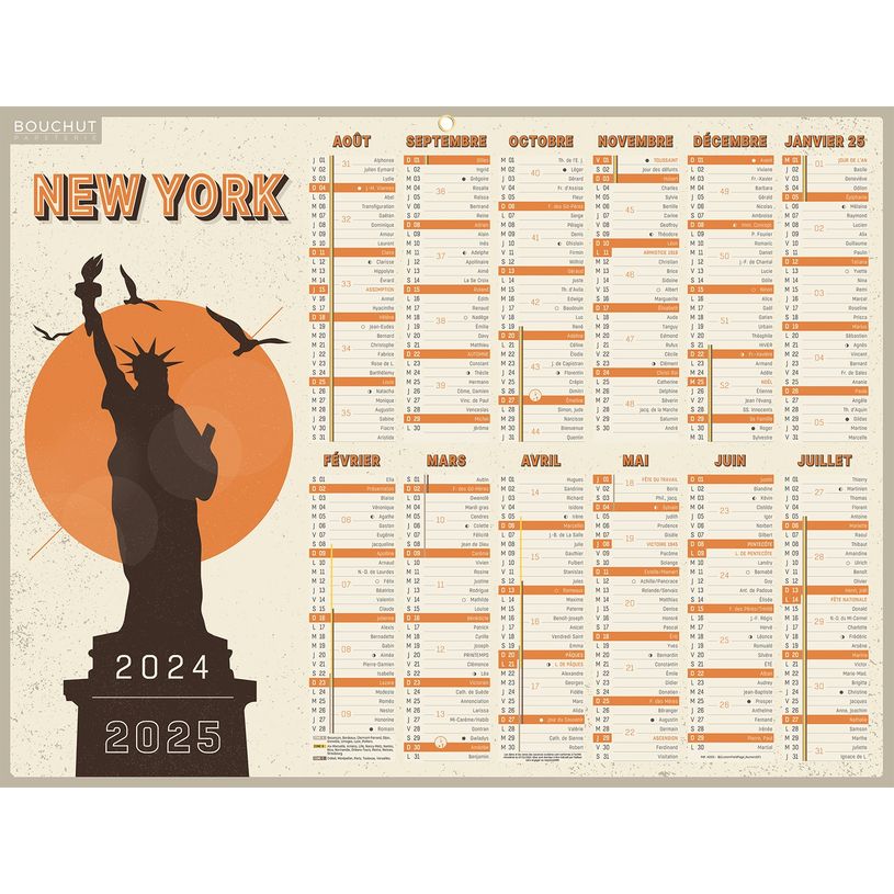 3592930023909-Calendrier Ados - 12 mois sur une face et verbes irréguliers au verso - 32 x 42 cm - Bouc-P_405162588_1-0