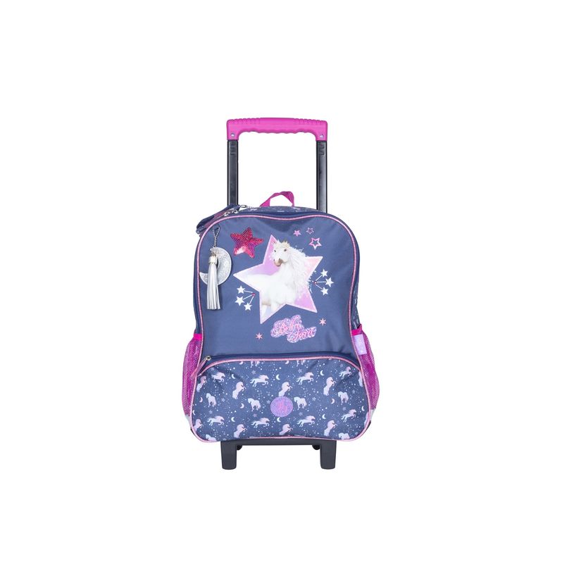 3661507522982-Sac à dos à roulettes Bella Sara Cosmic - 2 compartiments - gris - Kid'Abord-P_405163609_3-2