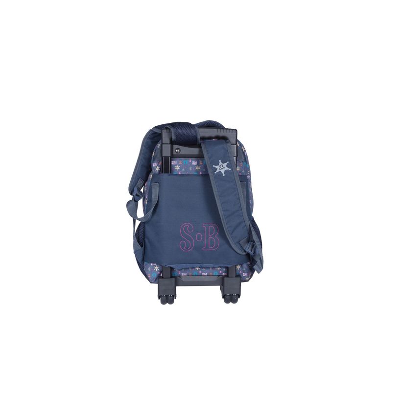 3661507922294-Sac à dos à roulettes Stalla Bianca Western - 2 compartiments - bleu marine - Kid'Abord-P_405163621_2-1