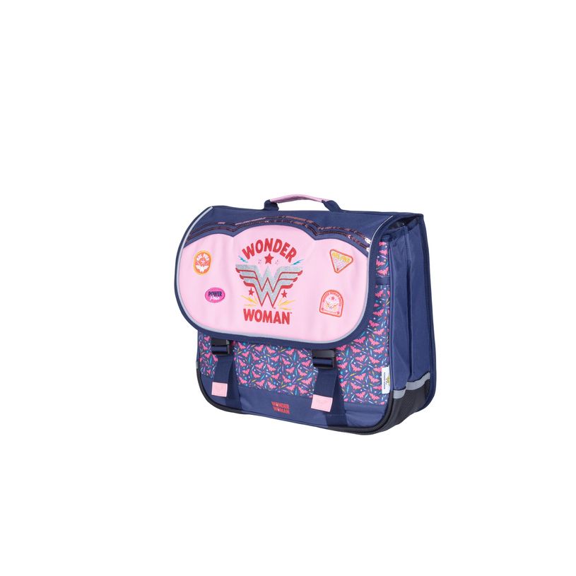 3661507523866-Cartable Wonder Woman Power 38 cm - 2 compartiments - noir - Kid'Abord-P_405163647_1-0