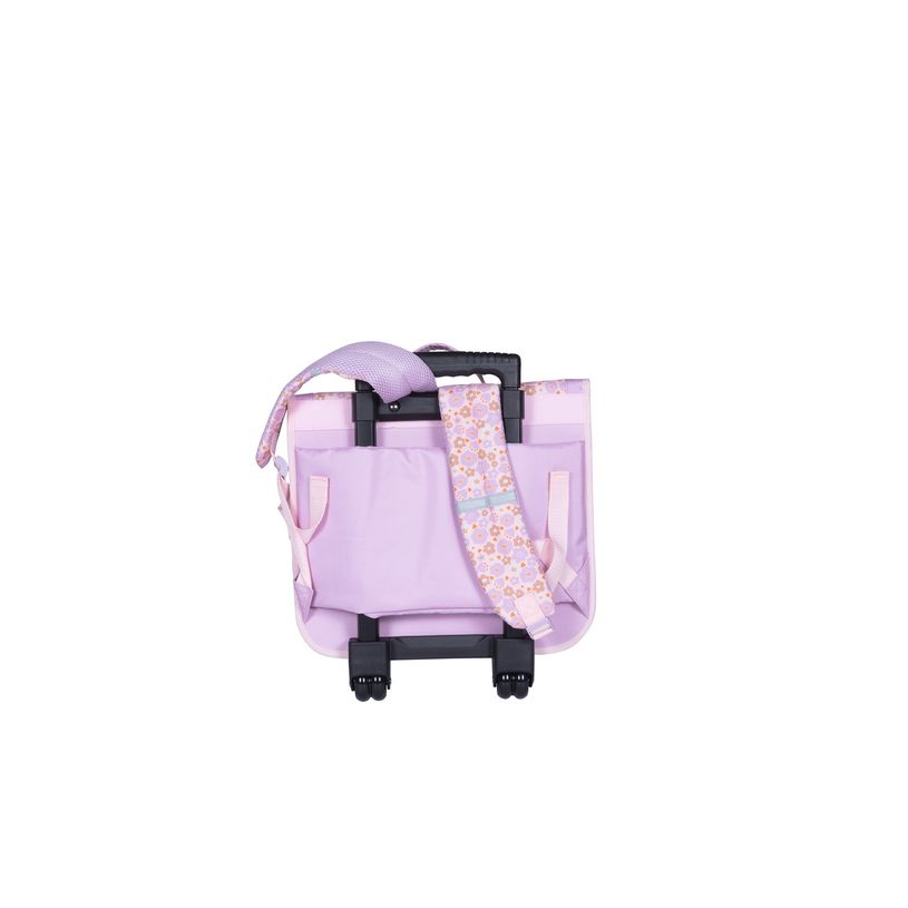 3661507024288-Cartable à roulettes KIP Prairie Fleurs - 2 compartiments - rose parme - Kid'Abord-P_405163692_2-1