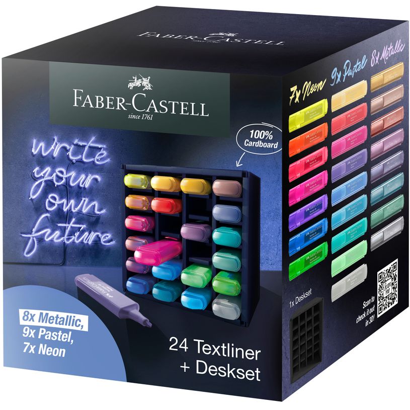 4005402546022-Faber-Castell - Présentoir de bureau - 24 Surligneurs - 46 x 24 cm - neon - metallic - pa-P_405163820_1-0