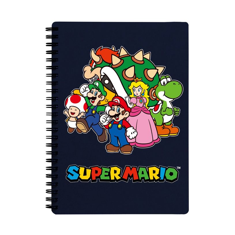 3666311025124-Cahier de textes à spirale Super Mario - 18 x 22 cm - bleu - Bagtrotter-P_405163903_1-0