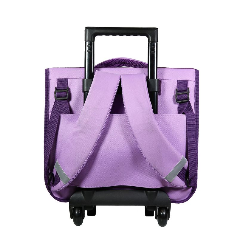 3666311022765-Cartable à roulettes La Reine des Neiges - 2 compartiments - violet - Bagtrotter-P_405163947_3-2