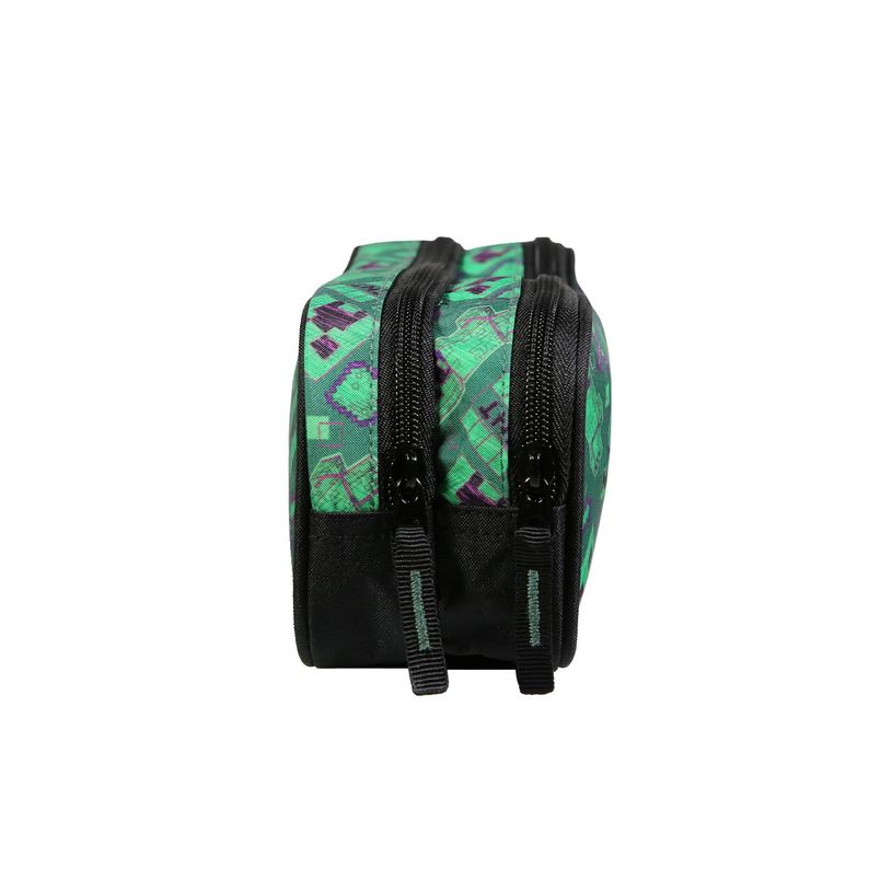 3666311016962-Trousse Minecraft - 2 compartiments - vert - Bagtrotter-P_405164083_2-1