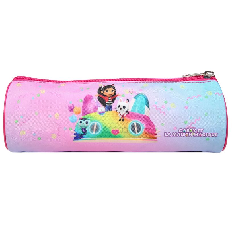 3666311024103-Trousse ronde Gabby et la maison magique - 1 compartiment - violet - Bagtrotter-P_405164117_3-2