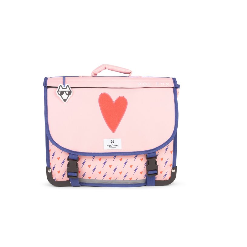 3663842008206-Cartable réversible Heart - 38 cm - 2 compartiments - rose - Pol Fox-P_405164604_2-1