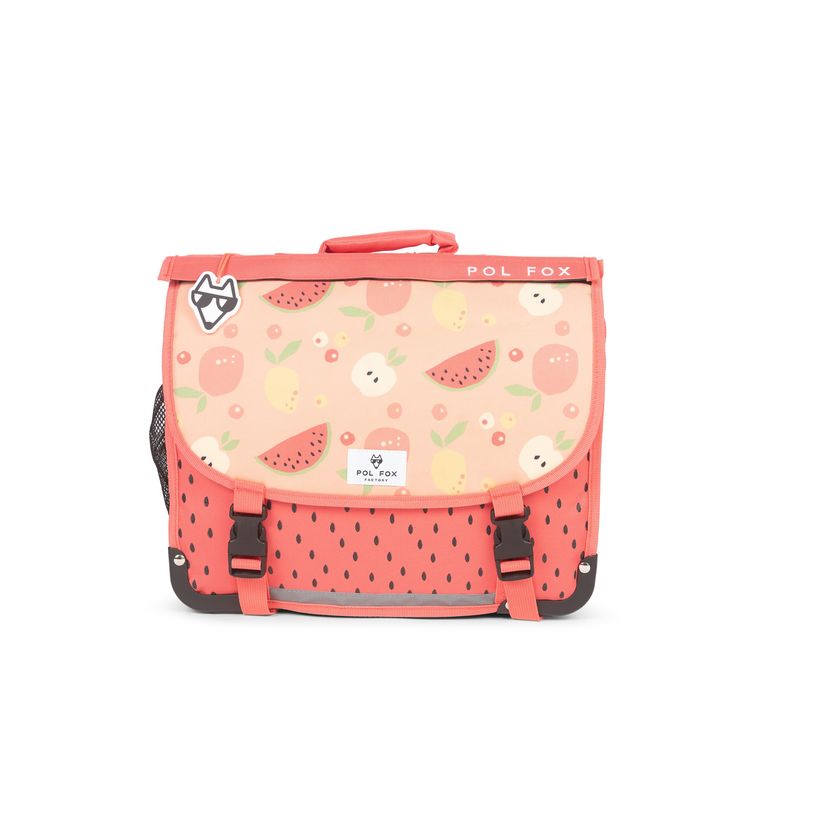 3663842008145-Cartable maternelle réversible Tutti Frutti - 35 cm - 1 compartiment - rouge - Pol Fox-P_405164608_2-1