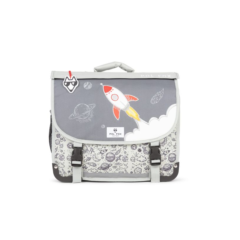 3663842008329-Cartable maternelle réversible Rocket - 35 cm - 1 compartiment - gris - Pol Fox-P_405164609_2-1