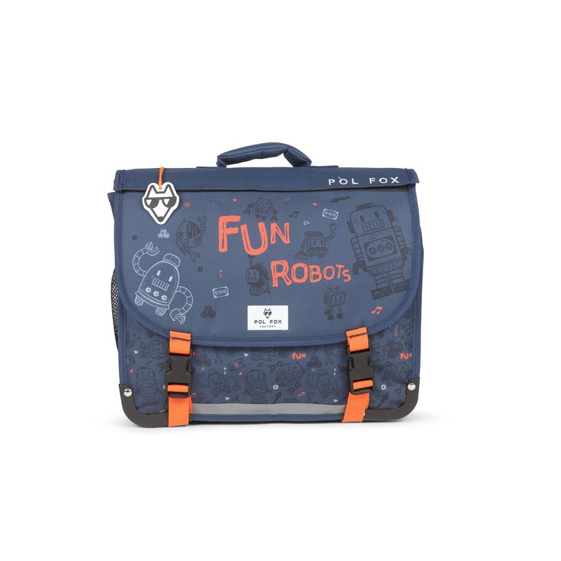 3663842008435-Cartable maternelle réversible Robot - 35 cm - 1 compartiment - bleu - Pol Fox-P_405164611_2-1