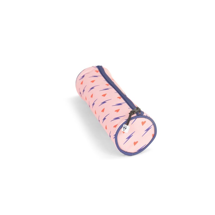 3663842008244-Trousse ronde Heart - 1 compartiment - rose - Pol Fox-P_405164631_2-1